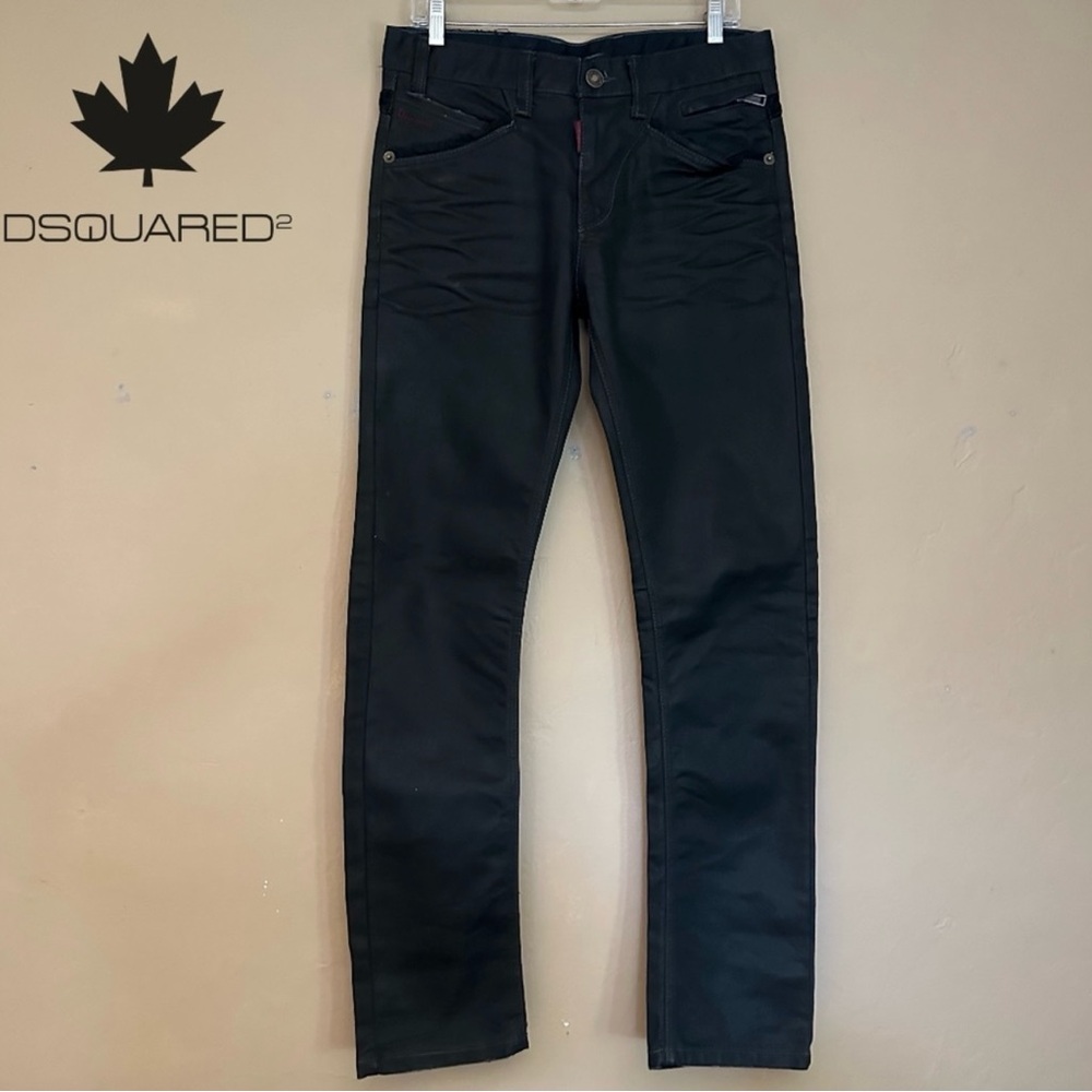 DSQUARED Oilcloth Black Jeans 32w x 34i Gently worn 100% cotton denim oilcloth.